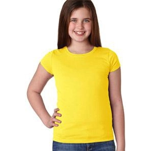Neon Yellow Next Level Princess Custom T-Shirt - Youth