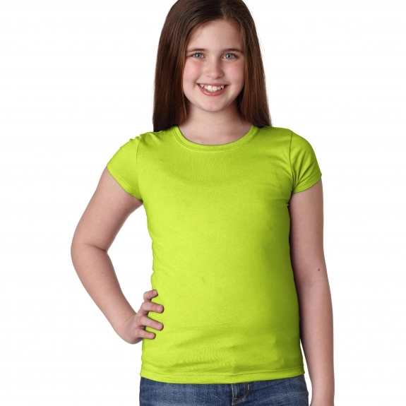 Neon Green Next Level Princess Custom T-Shirt - Youth