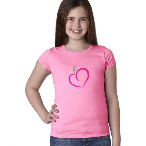 Hot Pink Next Level Princess Custom T-Shirt - Youth