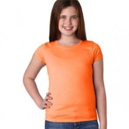 Neon Orange Next Level Princess Custom T-Shirt - Youth