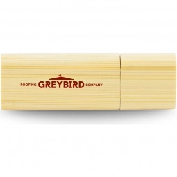 Light Bamboo Wood Grain Promotional USB Drive - 1GB
