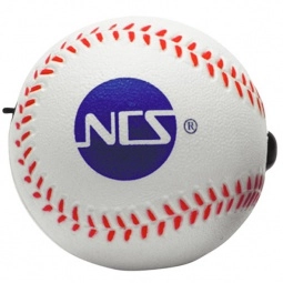  White/Red Promotional Stress Ball Bungee Yo-Yo - Baseball