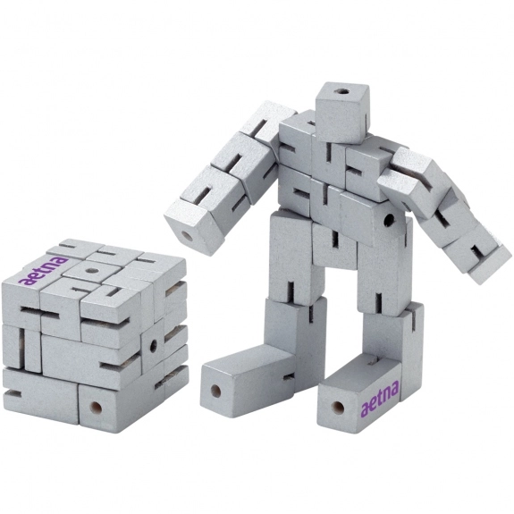 Silver Robot Cube Custom Puzzles