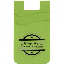 Lime Green - Silicone Dual Pocket Custom Phone Wallet