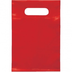 Red Recyclable Custom Plastic Bag - 7"w x 10.5"h