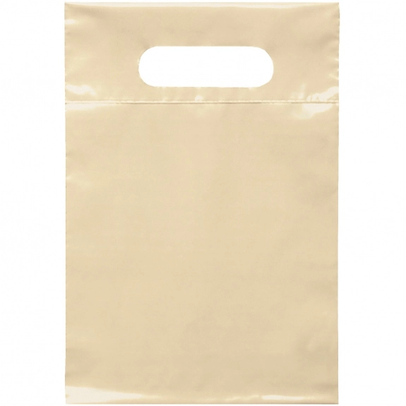Buff Recyclable Custom Plastic Bag - 7"w x 10.5"h