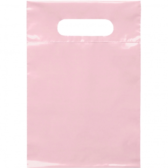 Pink Recyclable Custom Plastic Bag - 7"w x 10.5"h