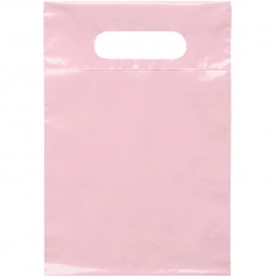 Pink Recyclable Custom Plastic Bag - 7"w x 10.5"h