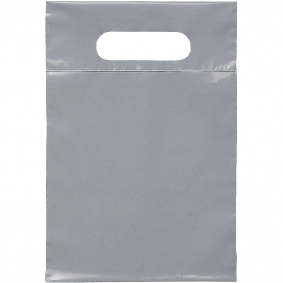 Gray Recyclable Custom Plastic Bag - 7"w x 10.5"h
