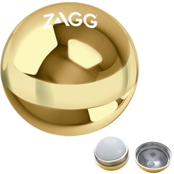 Metallic Gold Metallic Vanilla Flavored Round Custom Lip Balm Metallic Gold