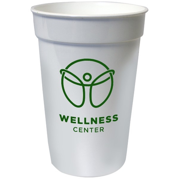 White Smooth Promotional Stadium Cup - 17 oz.