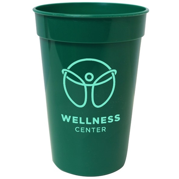 Green Smooth Promotional Stadium Cup - 17 oz.