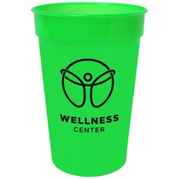 Neon Green Smooth Promotional Stadium Cup - 17 oz.