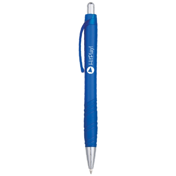 Blue - Glaze Rubber Promotional Pen