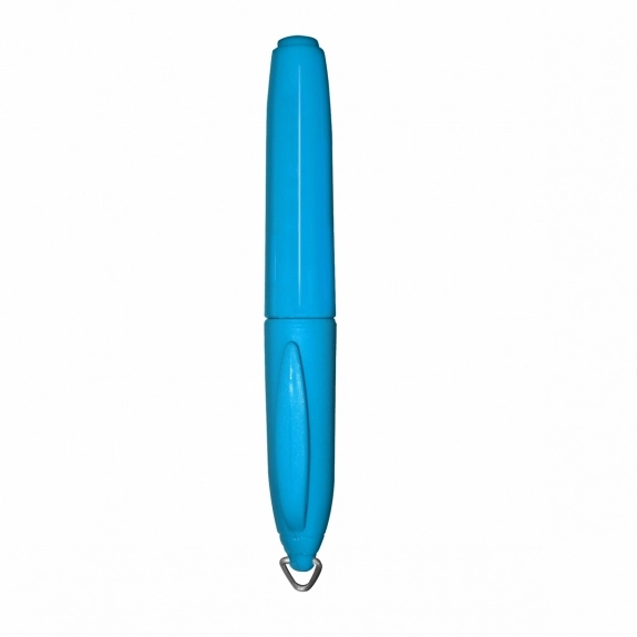 Blue Mini Fluorescent Custom Highlighter w/ Keychain Clip