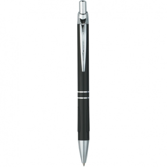 Black - Aluminum Comfort Grip Promotional Pen