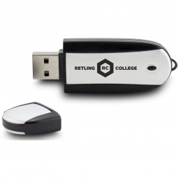 Oblong Translucent Accent Imprinted USB Drive - 4GB