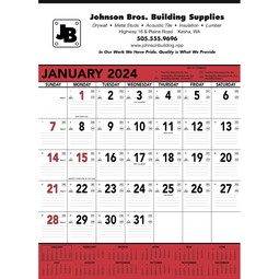 Contractor's Custom Calendar - 13-sheet - Red/Black