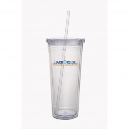 Clear Double Wall Acrylic Promotional Tumbler 