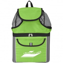 Lime Insulated Custom Backpack Cooler - 6 Can