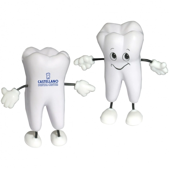 White Tooth Shape Figure Promotional Stress Reliever