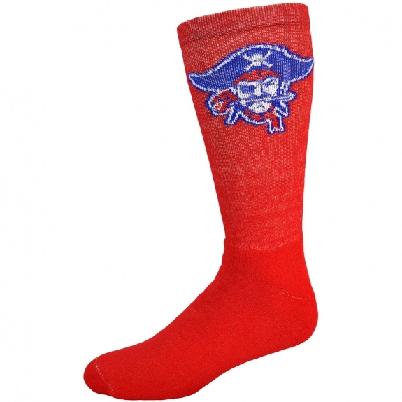 Red Crew Sock Style Custom Socks - Colors