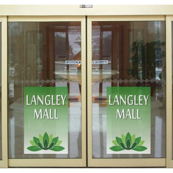 White Full Color Peel-N-Stick Single Sided Window Custom Graphics
