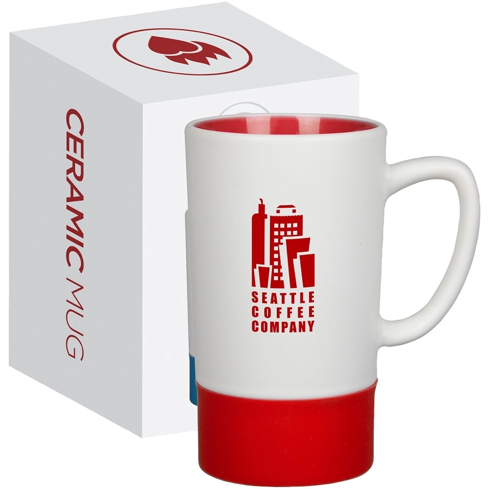 Ceramic Custom Mugs w/ Silicone Accent - 16 oz. | Customized Mugs | eP
