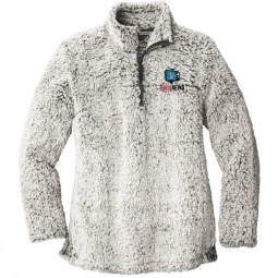 Grey Heather Port Authority Cozy 1/4 Zip Custom Fleece Jacket - Women's
