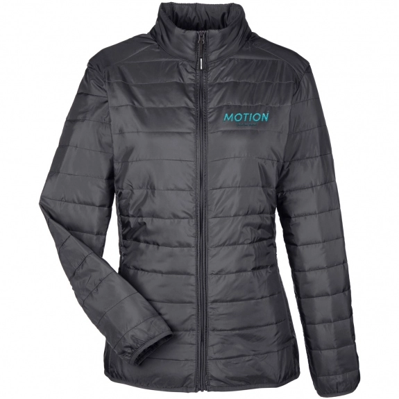 Core365 Prevail Packable Custom Puffer Jacket - Women's - Carbon