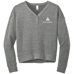 District® Perfect Tri® Branded Fleece V-Neck Sweatshirt - Women's