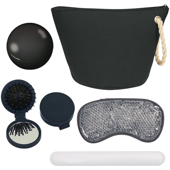 Black - 5-Piece Cosmetic Bag Custom Spa Kit