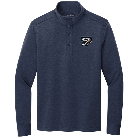Navy blue heather Brooks Brothers&#174; Mid-Layer Stretch Custom 1/2-Button