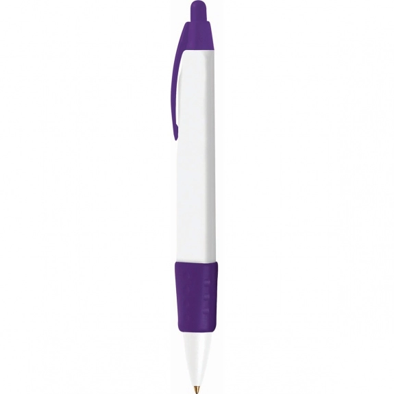 Purple BIC Tri-Stic WideBody Custom Pens w/ Color Rubber Grip