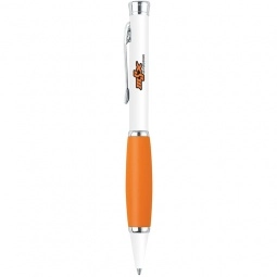 Orange Pearl Snuggle Custom Imprinted Pen