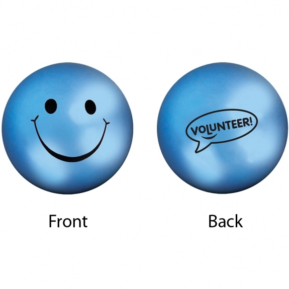 Blue to Light Blue Promotional Smile Face Mood Color Changing Stressball