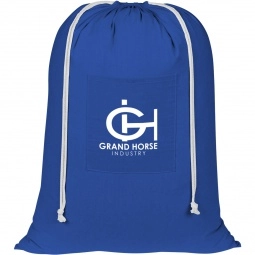 Royal Blue Cotton Promotional Laundry Bag