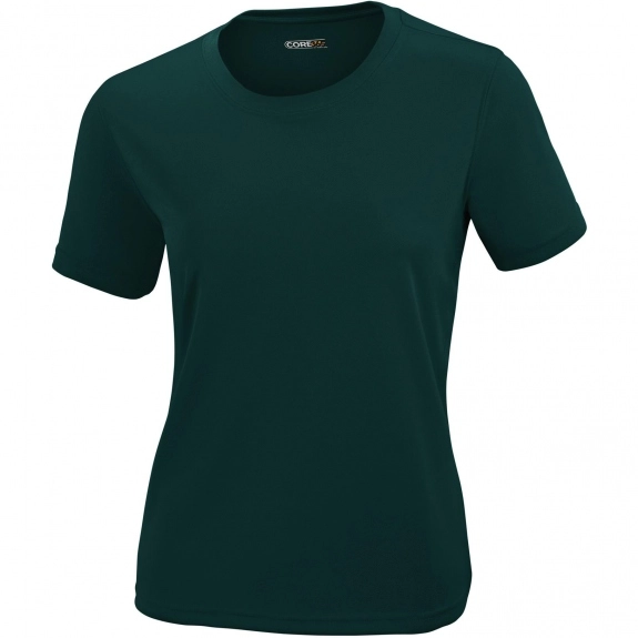 Forest Green Core365 Pace Pique Crew Neck Custom T-Shirt - Women's - Colors