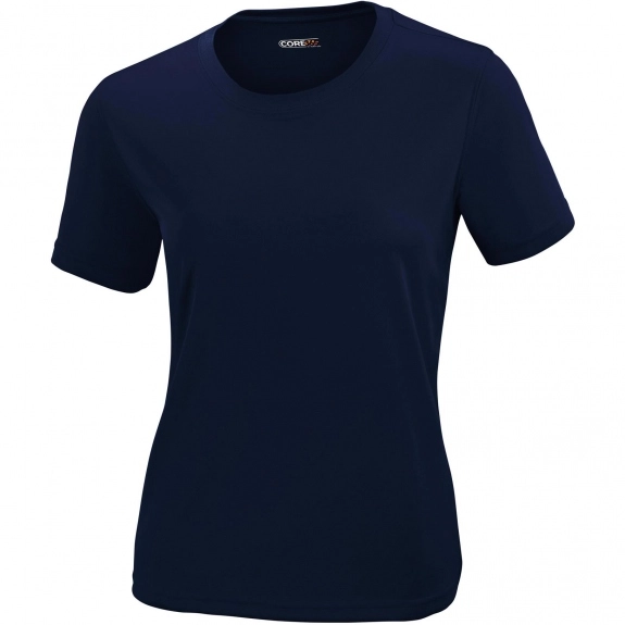 Classic Navy Core365 Pace Pique Crew Neck Custom T-Shirt - Women's - Colors
