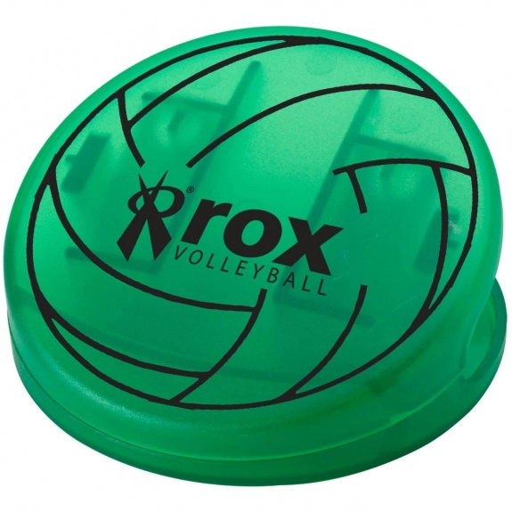 Translucent Green Volleyball Shaped Keep-It Custom Bag Clip