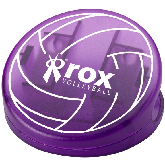 Translucent Purple Volleyball Shaped Keep-It Custom Bag Clip
