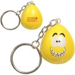  Yellow Happy Mood Custom Keychain Stress Reliever
