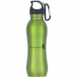 Metallic Green - Stainless Steel Contour Promotional Water Bottle - 25 oz.