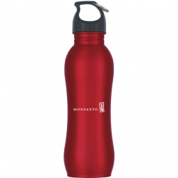 Metallic Red - Stainless Steel Contour Promotional Water Bottle - 25 oz.
