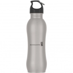 Silver - Stainless Steel Contour Promotional Water Bottle - 25 oz.
