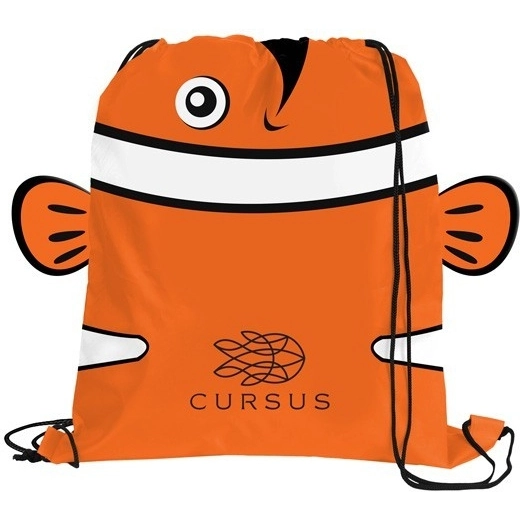 Orange - Paws & Claws Promotional Drawstring Backpack - Clownfish