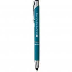 Blue - Rubberized Executive Promotional Stylus Pen