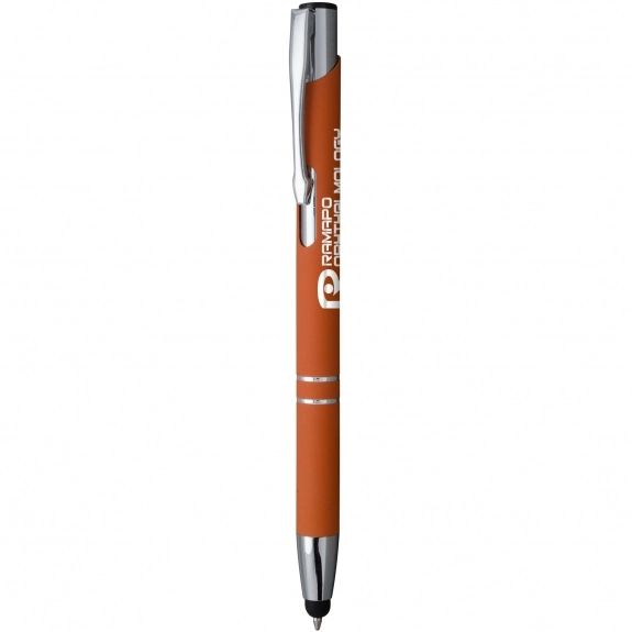 Orange - Rubberized Executive Promotional Stylus Pen