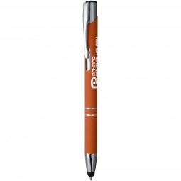 Orange - Rubberized Executive Promotional Stylus Pen