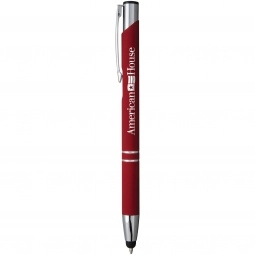 Red - Rubberized Executive Promotional Stylus Pen